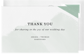 'Artful Look' Wedding Thank You Note