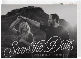 'Classic Meets Modern Script' Wedding Save the Date