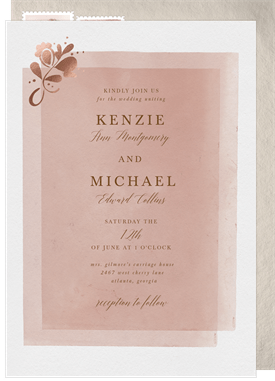 'Perfectly Romantic' Wedding Invitation