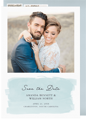 'Painted Swash' Wedding Save the Date