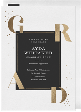 'Razzle Dazzle Grad' Graduation Invitation