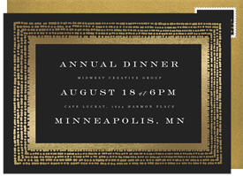 'Simplified Elegance' Dinner Invitation