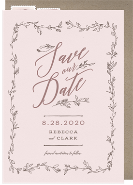 'Rustic Vines' Wedding Save the Date