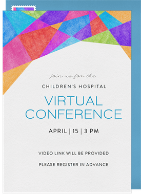 'Bold Geometric' Virtual Events Invitation