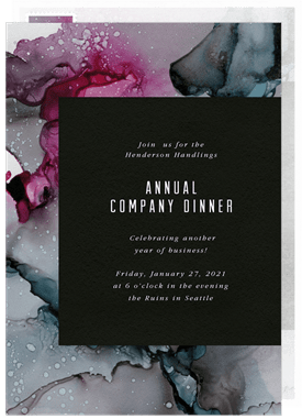 'Dark Ink' Dinner Invitation