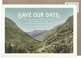 'Blue Ridge Mountains' Wedding Save the Date