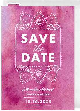 'Henna Wash' Wedding Save the Date