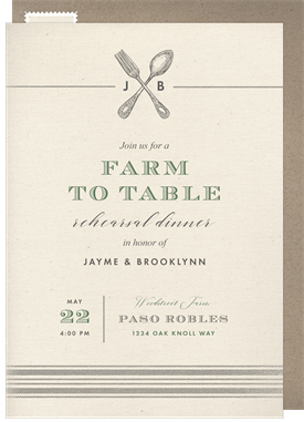 'Farmhouse Chic' Rehearsal Dinner Invitation