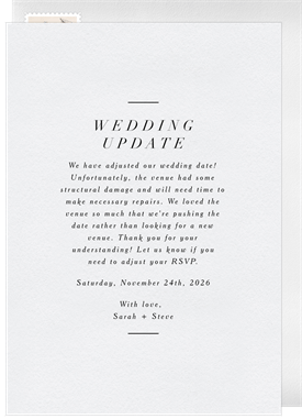 'Estella' Wedding Updates Invitation