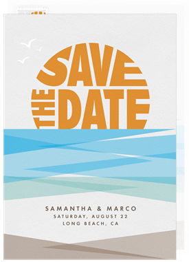 'Beach Fun' Wedding Save the Date