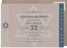 'Classic Kraft' Bar Mitzvah Invitation