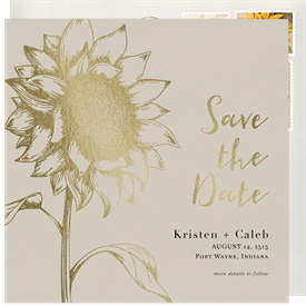 'Quintessential Sunflower' Wedding Save the Date