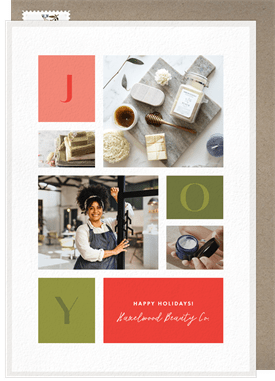 'Joy Frame' Business Holiday Greetings Card