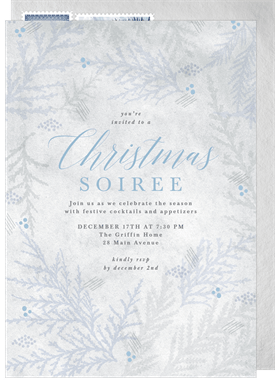 'Foraged' Christmas Party Invitation