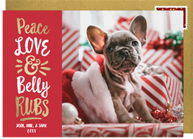 'Belly Rubs' Pet-Related Card