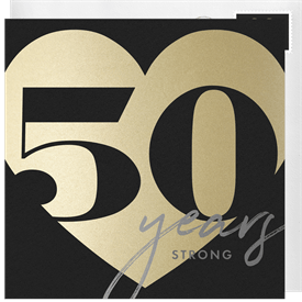 '50 Milestone Heart' Vow Renewal Invitation