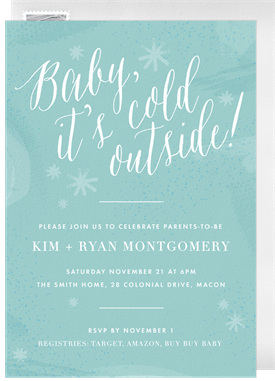 'Winter Baby' Baby Shower Invitation