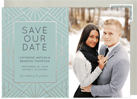 'Modern Art Deco' Wedding Save the Date