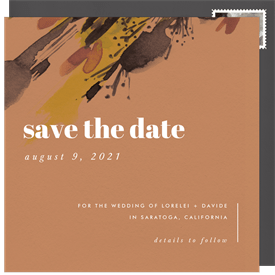 'Watercolor Elements' Wedding Save the Date