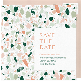 'Trendy Terrazzo' Wedding Save the Date