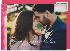 'Brushed Border' Wedding Thank You Note