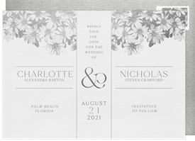 'Gilded Vintage Floral' Wedding Save the Date