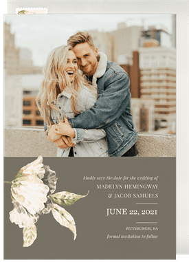 'Vintage Floral Romance' Wedding Save the Date