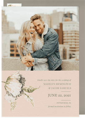 'Vintage Floral Romance' Wedding Save the Date