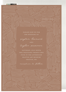 'Freeform Lines' Wedding Invitation