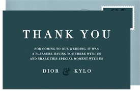 'Lively Ampersand' Wedding Thank You Note