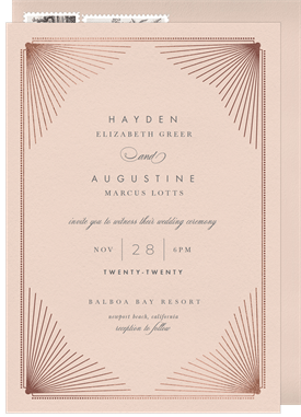 'Gilded Bursts' Wedding Invitation