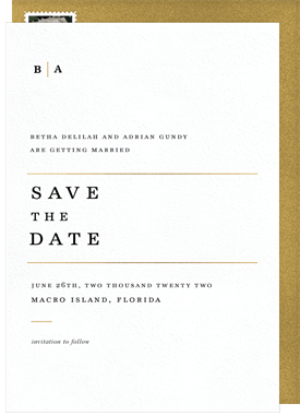 'Modern Type' Wedding Save the Date