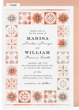 'Southwest Boho Border' Wedding Invitation