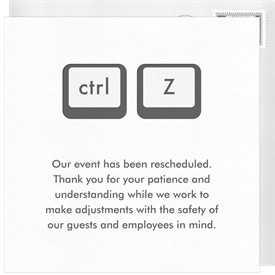 'Control Z' Cancel / Postpone an Event Announcement