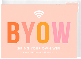 'BYOW' Virtual / Remote Invitation