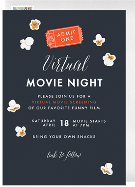 'Movie Night Classics' Virtual / Remote Invitation