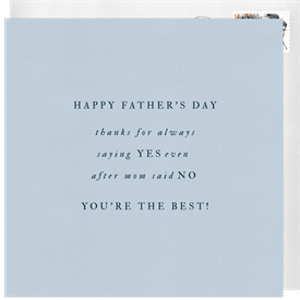 'Mom Said No' Father's Day Card