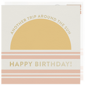 'Minimal Sun' Birthday Cards Card