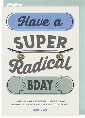 'Super Radical' Birthday Cards Card