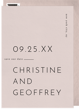 'Modern Grid' Wedding Save the Date