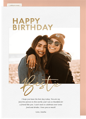 'Birthday Bestie' Birthday Cards Card