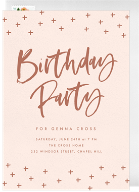 'Positive Vibes' Adult Birthday Invitation