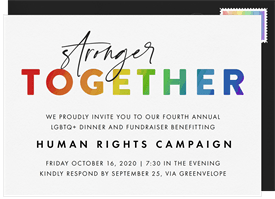 'Stronger Together' Causes and Activism Invitation