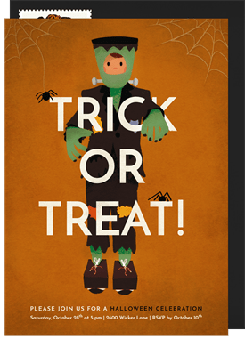 'Frankenstein' Halloween Invitation