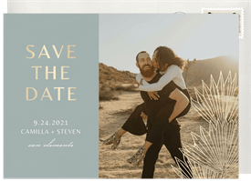 'Dried Palms' Wedding Save the Date