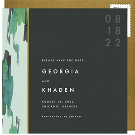 'Watercolor Pattern' Wedding Save the Date