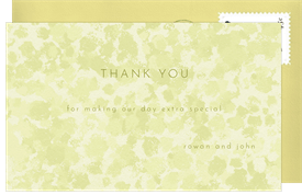 'Summer Cotton' Wedding Thank You Note