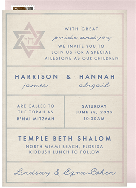 'Airy' Bat Mitzvah Invitation