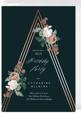 'Boho Triangle' Adult Birthday Invitation