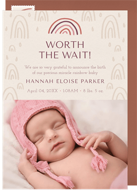 'Rainbow Baby' Birth Announcement